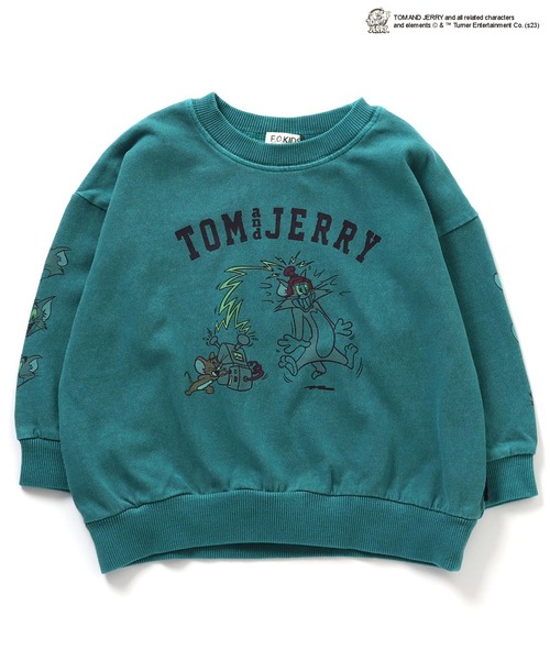 F.O.KIDS(エフオーキッズ)の「F.O.KIDS/エフオーキッズ トムとジェリーコラボ カラフルダイプルオーバー(スウェット・キッズ・パープル/イエロー/エメラルド/チャコール/オレンジ・140/150/130)」の3枚目の写真