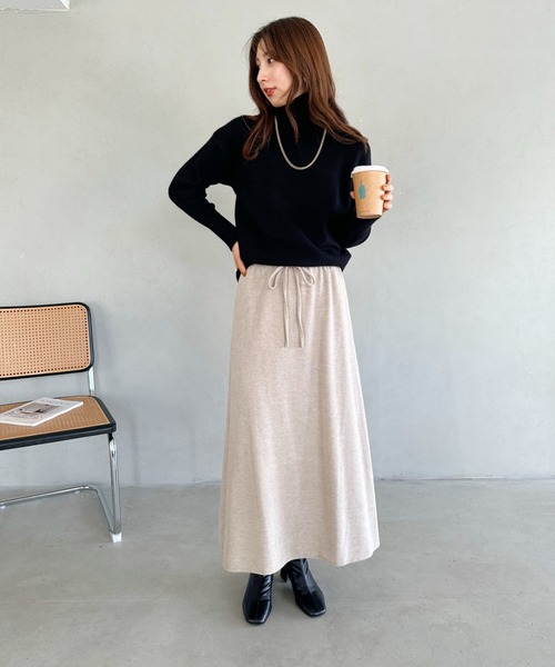 un+frame(アンフレーム)の「turtleneck knit tops/タートルネックカラーニットトップス(ニット/セーター・レディース・ブラック/ブルー/ブラウン/オレンジ/アイボリー/グリーン・FREE)」の16枚目の写真