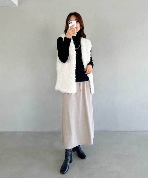 un+frame(アンフレーム)の「turtleneck knit tops/タートルネックカラーニットトップス(ニット/セーター・レディース・ブラック/ブルー/ブラウン/オレンジ/アイボリー/グリーン・FREE)」の17枚目の写真