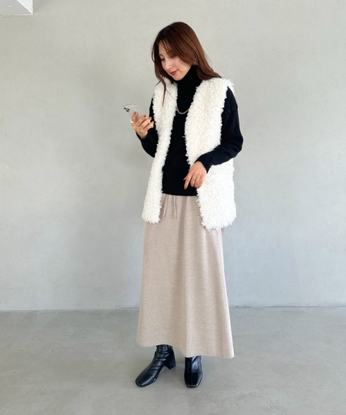 un+frame(アンフレーム)の「turtleneck knit tops/タートルネックカラーニットトップス(ニット/セーター・レディース・ブラック/ブルー/ブラウン/オレンジ/アイボリー/グリーン・FREE)」の18枚目の写真