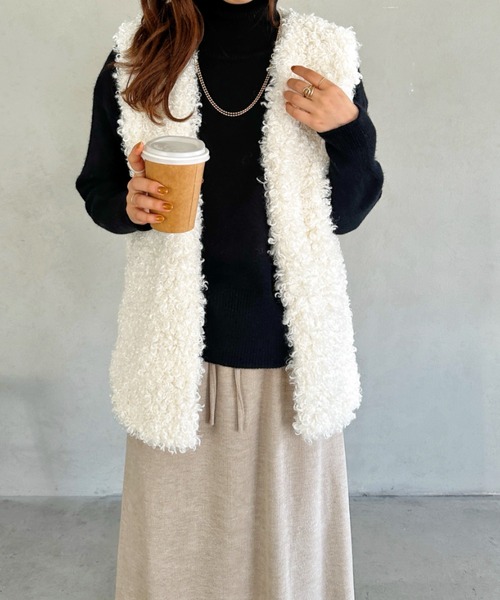 un+frame(アンフレーム)の「turtleneck knit tops/タートルネックカラーニットトップス(ニット/セーター・レディース・ブラック/ブルー/ブラウン/オレンジ/アイボリー/グリーン・FREE)」の10枚目の写真