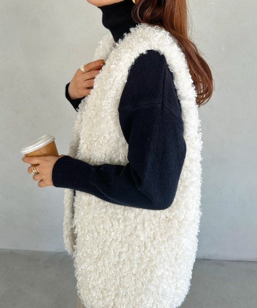 un+frame(アンフレーム)の「turtleneck knit tops/タートルネックカラーニットトップス(ニット/セーター・レディース・ブラック/ブルー/ブラウン/オレンジ/アイボリー/グリーン・FREE)」の9枚目の写真