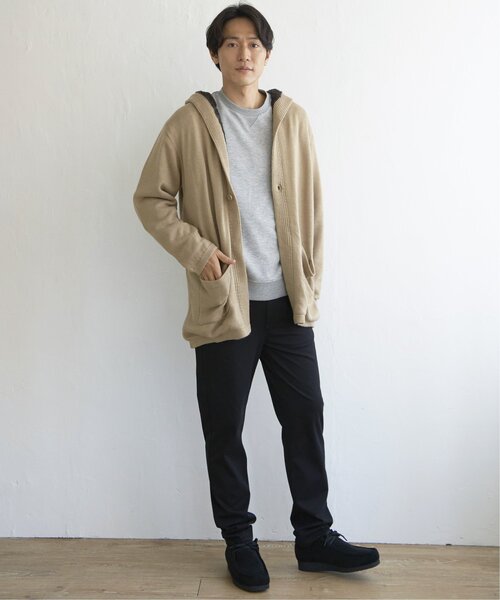 ikka(イッカ)の「ボアフリースニットフーディガン(カーディガン/ボレロ・メンズ・ブラック/ベージュ/ブラウン・S/M/L/XL)」の6枚目の写真
