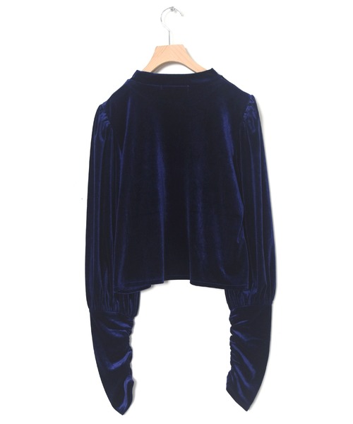Alley by w closet（アリーバイダブルクローゼット）の「【Alley】マットベロアボリューム袖ハイネックプルオーバー（Tシャツ/カットソー・レディース・オレンジ系/ネイビー・FREE）」の17枚目の写真