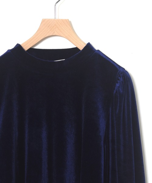Alley by w closet（アリーバイダブルクローゼット）の「【Alley】マットベロアボリューム袖ハイネックプルオーバー（Tシャツ/カットソー・レディース・オレンジ系/ネイビー・FREE）」の18枚目の写真