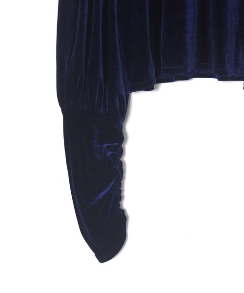Alley by w closet（アリーバイダブルクローゼット）の「【Alley】マットベロアボリューム袖ハイネックプルオーバー（Tシャツ/カットソー・レディース・オレンジ系/ネイビー・FREE）」の19枚目の写真