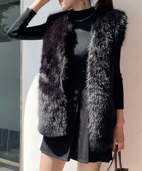 one way（ワンウェイ）の「ファーベスト（ベスト・レディース・ホワイト/ブラック・FREE）」の15枚目の写真