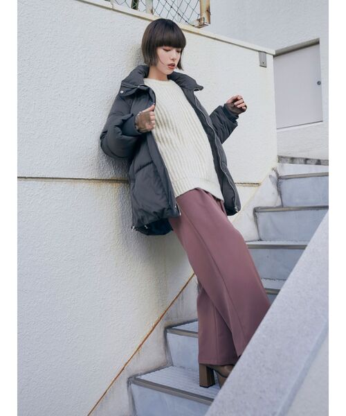 MURUA（ムルーア）の「バルキーコットンオーバーニット（ニット/セーター・レディース・ピンク/グレー/ネイビー/アイボリー/レッド/モカ・FREE）」の22枚目の写真