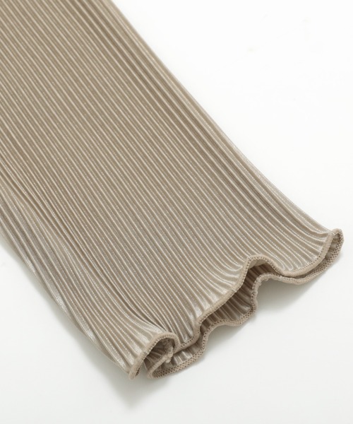 nouvellemoi（ヌーベルモイ）の「2wayメロープリーツハイネックトップス（Tシャツ/カットソー・レディース・グレイッシュベージュ/ブラック/グレー/アイボリー・S/L/M）」の7枚目の写真