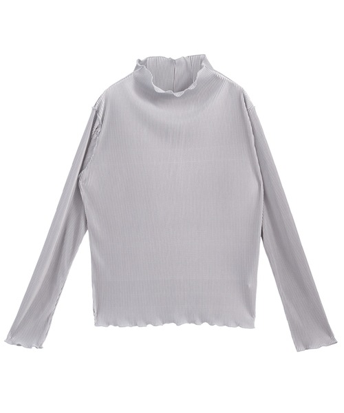 nouvellemoi（ヌーベルモイ）の「2wayメロープリーツハイネックトップス（Tシャツ/カットソー・レディース・グレイッシュベージュ/ブラック/グレー/アイボリー・S/L/M）」の13枚目の写真