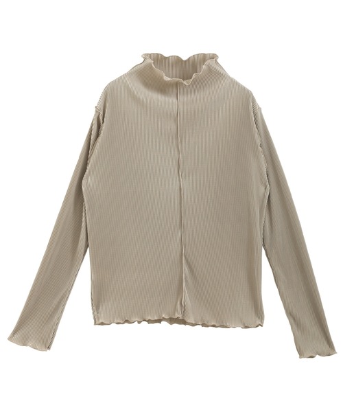 nouvellemoi（ヌーベルモイ）の「2wayメロープリーツハイネックトップス（Tシャツ/カットソー・レディース・グレイッシュベージュ/ブラック/グレー/アイボリー・S/L/M）」の15枚目の写真