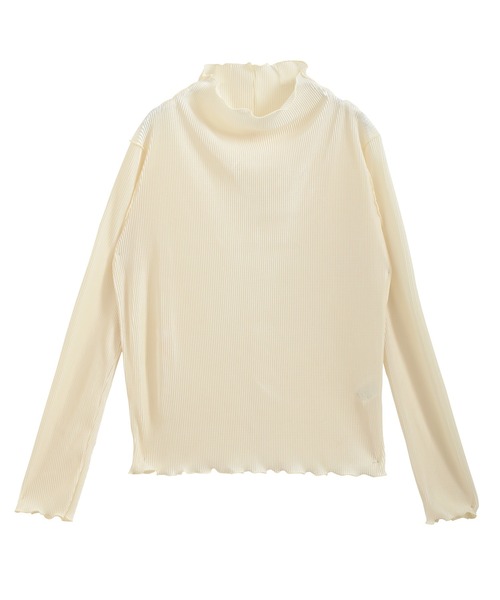 nouvellemoi（ヌーベルモイ）の「2wayメロープリーツハイネックトップス（Tシャツ/カットソー・レディース・グレイッシュベージュ/ブラック/グレー/アイボリー・S/L/M）」の22枚目の写真