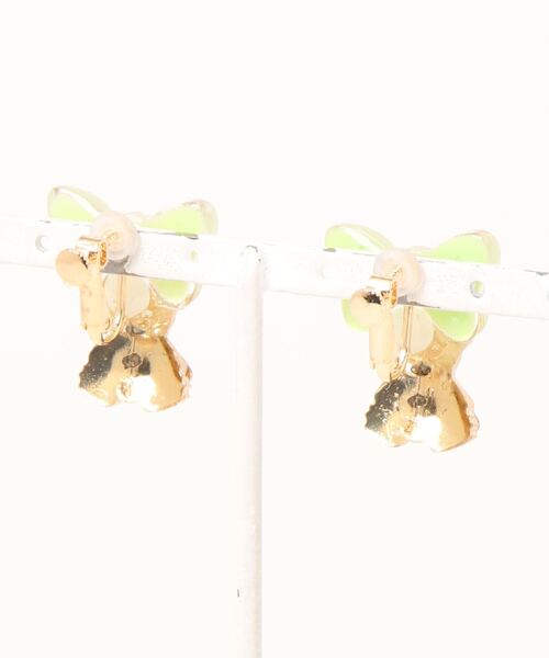 tone（トーン）の「【ainoko Labo】feminine ribbon teddy bear earrings(MA)（イヤリング・レディース・グリーン・FREE）」の2枚目の写真