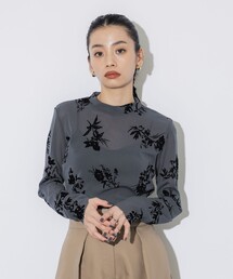 UNITED TOKYO | フロッキーチュールトップス(Tシャツ/カットソー)