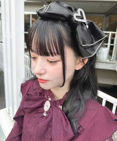 ROJITA（ロジータ）の「ハートブローチ付きBIGリボンカチューシャ