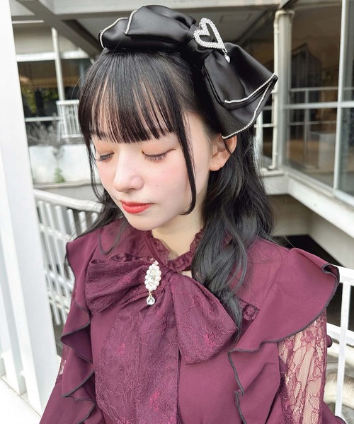 ROJITA（ロジータ）の「ハートブローチ付きBIGリボンカチューシャ