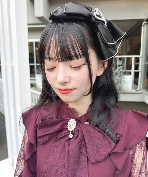 アンジェリックプリティ　ハートブローチ付きリボンカチューシャ　レア アンジェリックプリティ ハートブローチ付きリボンカチューシャ