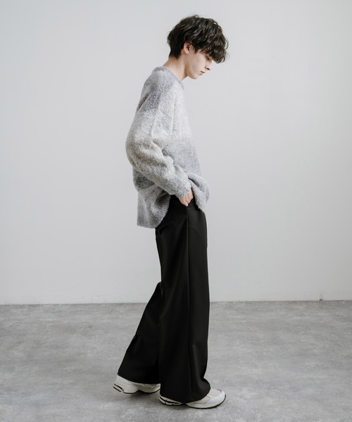 オーバーサイズグラデーションボーダーブークレーニットセーター（ニット/セーター）｜Rocky Monroe（ロッキーモンロー）