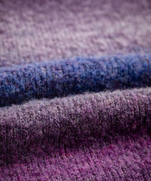 オーバーサイズグラデーションボーダーブークレーニットセーター（ニット/セーター）｜Rocky Monroe（ロッキーモンロー）