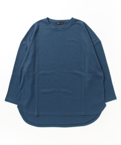 revertical（リバーティカル）の「ワッフル調BIGシルエットT（Tシャツ/カットソー・メンズ・ブルー/グレー/ブラック/ワイン・M/L）」の22枚目の写真