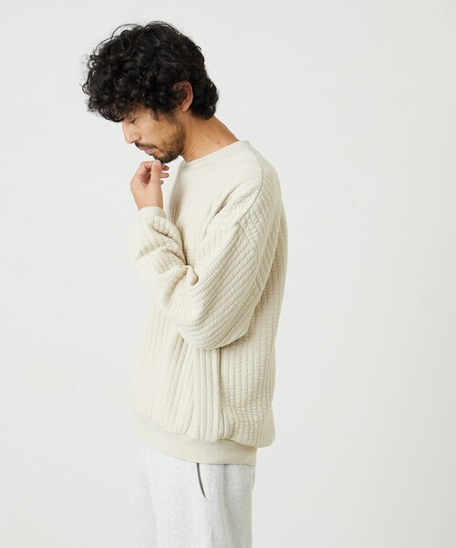 FREAK'S STORE（フリークスストア）の「田辺あゆみ × FREAK'S STORE/田辺あゆみ 限定展開　ジャガードキルト スウェットプルオーバー（スウェット/ユニセックス）（スウェット・レディース・ブラック/ラベンダー/オフホワイト・ﾌﾘ-）」の19枚目の写真