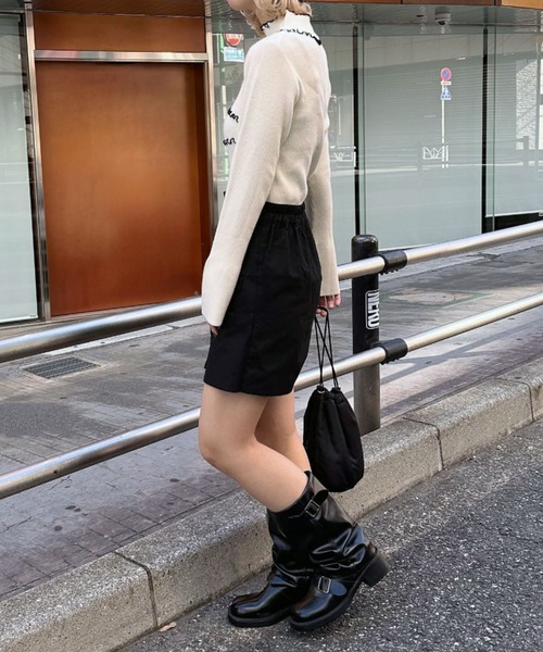 CIAOPANIC(チャオパニック)の「リップストップミリタリーミニスカパン(スカート・レディース・ブラック/カーキ・FREE)」の6枚目の写真