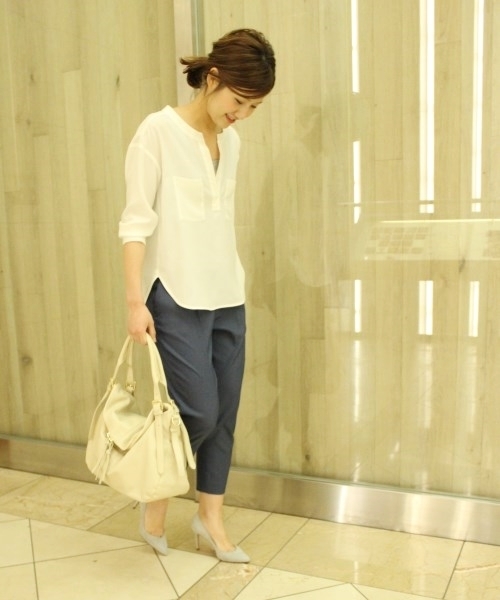 Noble（ノーブル）の「【追加】Ten/Nyツイル タックパンツ◆（その他パンツ・レディース・ブルー系その他/ネイビー/ピンク系その他・36/40/38/34）」の14枚目の写真