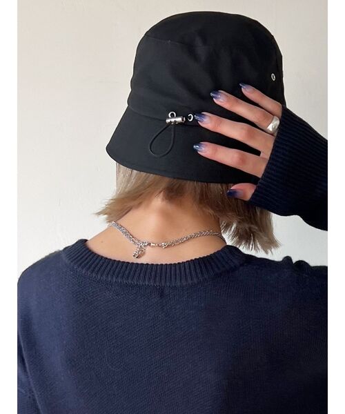 EMODA（エモダ）の「スタンプロゴバケットハット（ハット・レディース・ブラック/カーキ・FREE）」の5枚目の写真