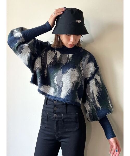 EMODA（エモダ）の「スタンプロゴバケットハット（ハット・レディース・ブラック/カーキ・FREE）」の9枚目の写真