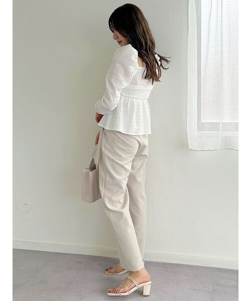 MERCURYDUO（マーキュリーデュオ）の「ドロストチュニックカットソー（Tシャツ/カットソー・レディース・ブラック/オフホワイト/ラベンダー・FREE）」の10枚目の写真