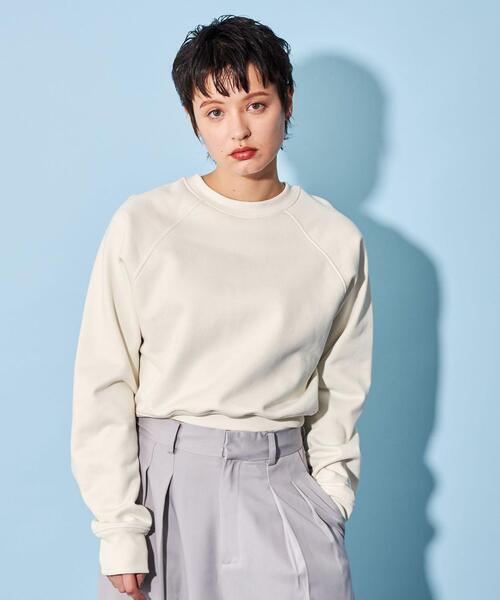 CITEN(シテン)の「<CITEN>クルーネック スウェット(スウェット・レディース・イエロー/ホワイト/ブラック・FREE)」の1枚目の写真