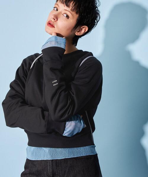 CITEN(シテン)の「<CITEN>クルーネック スウェット(スウェット・レディース・イエロー/ホワイト/ブラック・FREE)」の2枚目の写真