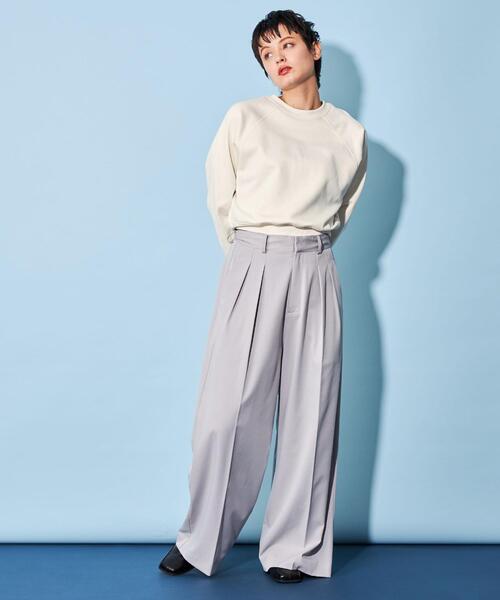 CITEN(シテン)の「<CITEN>クルーネック スウェット(スウェット・レディース・イエロー/ホワイト/ブラック・FREE)」の5枚目の写真