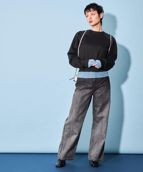 CITEN(シテン)の「<CITEN>クルーネック スウェット(スウェット・レディース・イエロー/ホワイト/ブラック・FREE)」の8枚目の写真