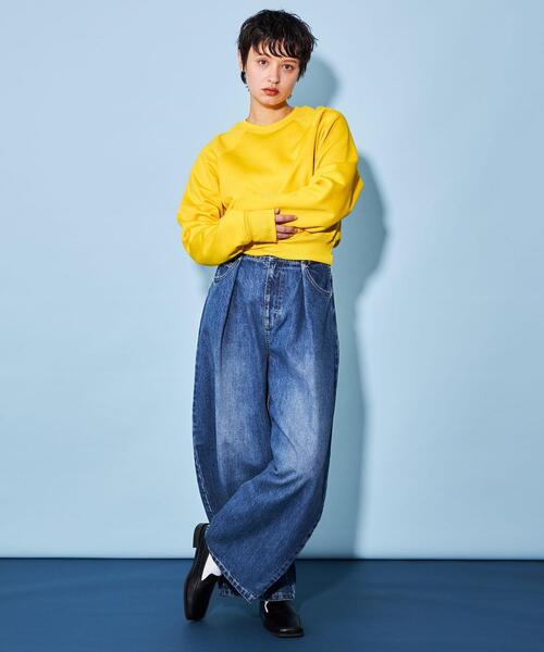 CITEN(シテン)の「<CITEN>クルーネック スウェット(スウェット・レディース・イエロー/ホワイト/ブラック・FREE)」の10枚目の写真