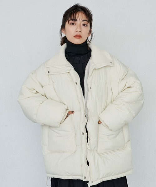 アウター curemu リブタートル中綿コート（ブルゾン）｜Libra Cue（リブラ キュー）の