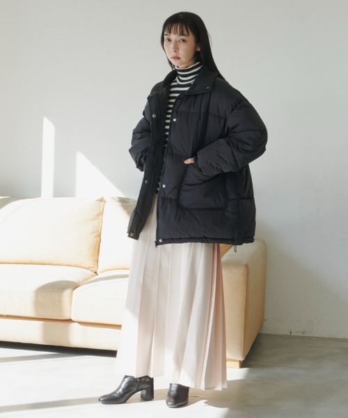 Libra Cue（リブラ キュー）の「リブタートル中綿コート（ブルゾン・レディース・ブラック/アイボリー・FREE）」の19枚目の写真