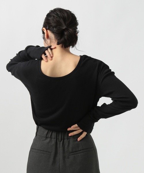 BAYFLOW（ベイフロー）の「2WAYクルーネックプルオーバー（Tシャツ/カットソー・レディース・オフホワイト/パープル/ブラック・FREE）」の7枚目の写真