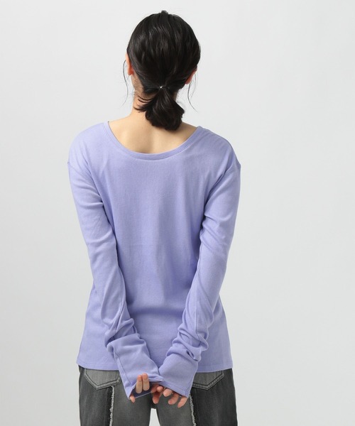 BAYFLOW（ベイフロー）の「2WAYクルーネックプルオーバー（Tシャツ/カットソー・レディース・オフホワイト/パープル/ブラック・FREE）」の13枚目の写真