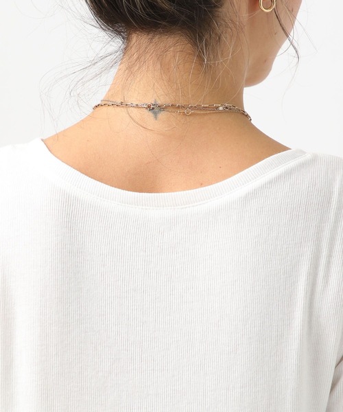 BAYFLOW（ベイフロー）の「2WAYクルーネックプルオーバー（Tシャツ/カットソー・レディース・オフホワイト/パープル/ブラック・FREE）」の17枚目の写真