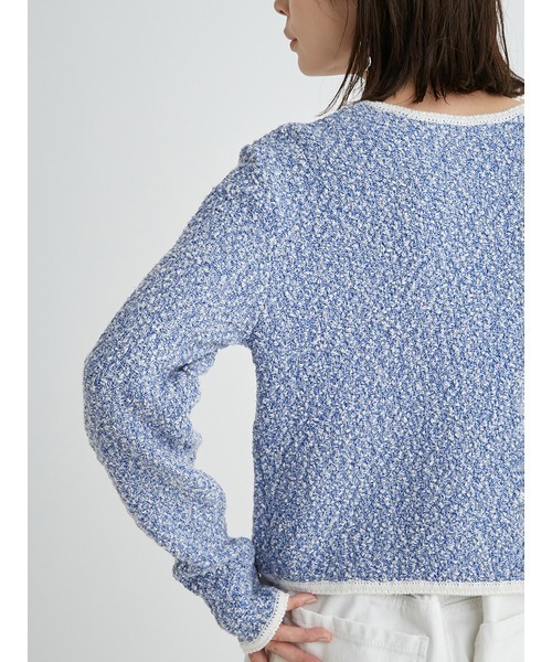 emmi（エミ）の「【emmi atelier】コットンラメニットジャケット（ノー 