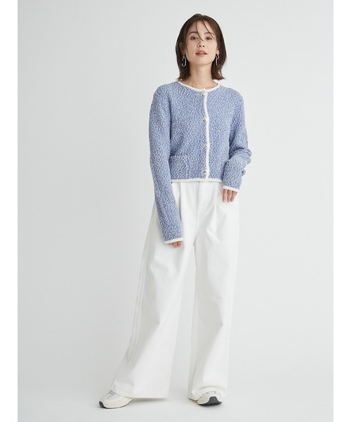 emmi（エミ）の「【emmi atelier】コットンラメニットジャケット（ノー 