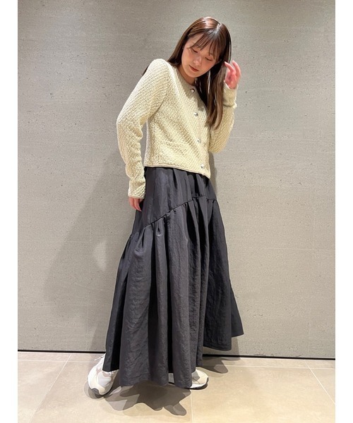 emmi（エミ）の「【emmi atelier】コットンラメニットジャケット