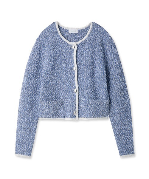 emmi（エミ）の「【emmi atelier】コットンラメニットジャケット（ノー 