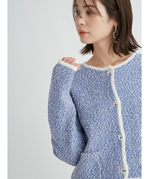 emmi（エミ）の「【emmi atelier】コットンラメニットジャケット（ノー 