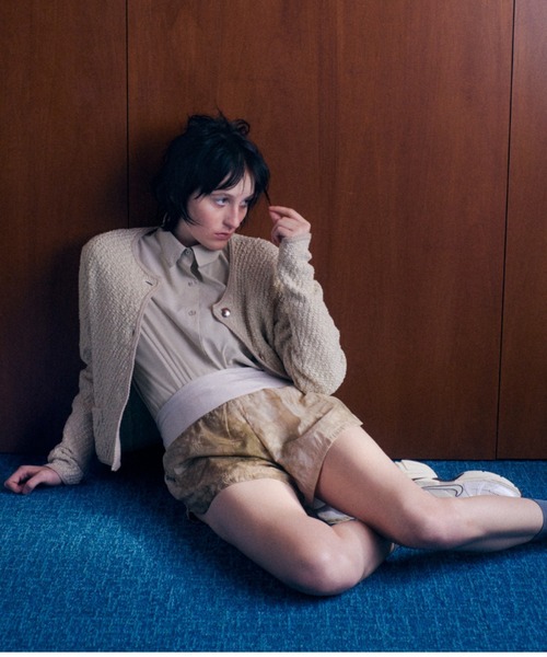 emmi（エミ）の「【emmi atelier】コットンラメニットジャケット