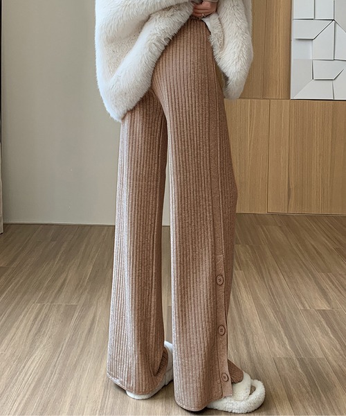 Amulet(アミュレット)の「サイドスリットワイドパンツ(その他パンツ・レディース・グレー/ベージュ/ブラック/ホワイト・FREE)」の19枚目の写真
