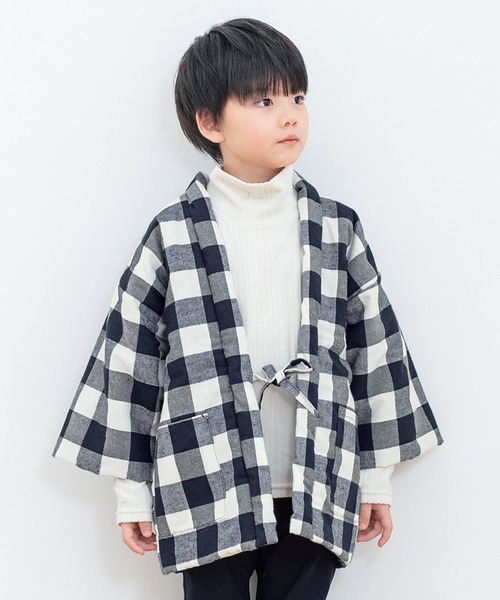半纏 キッズ チェック柄 部屋着 防寒（その他アウター）｜SOUBIEN（ソウビエン）
