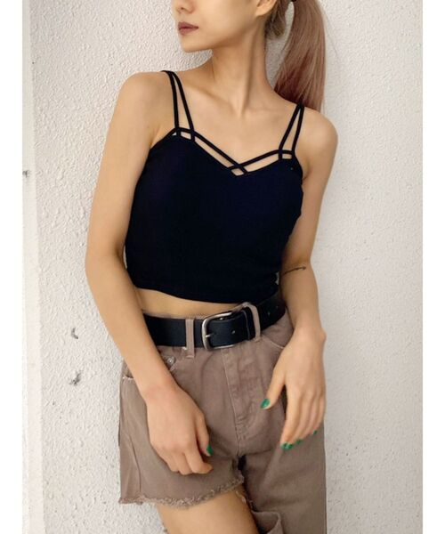 GYDA(ジェイダ)の「バインダービスチェ(キャミソール・レディース・オフホワイト/ブラック・FREE)」の22枚目の写真