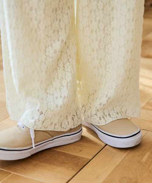 Crisp（クリスプ）の「起毛レースパンツ（その他パンツ・レディース・アイボリー・FREE）」の9枚目の写真
